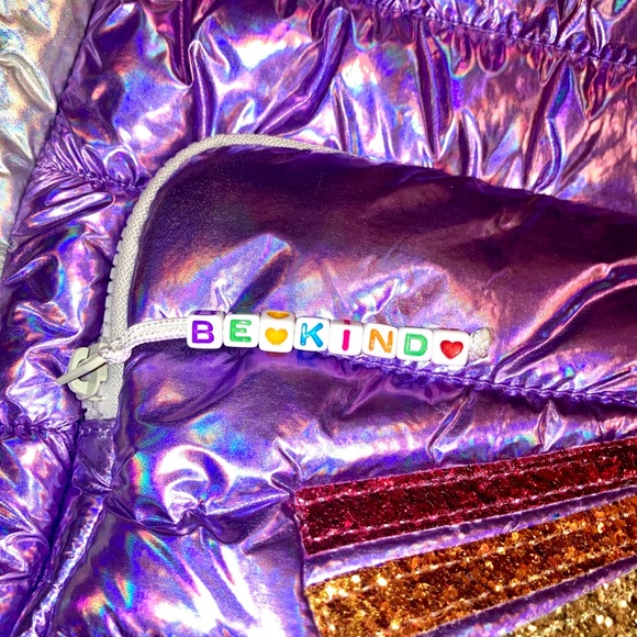 Puffy Metallic Shooting Star Backpack, NWT - Picture 4 of 4